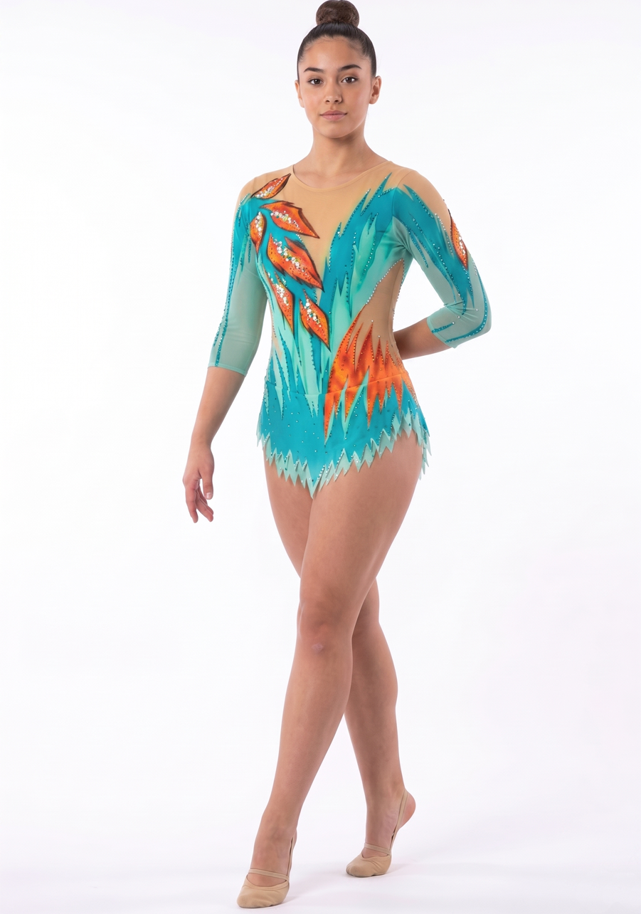maillot en tonos verdes