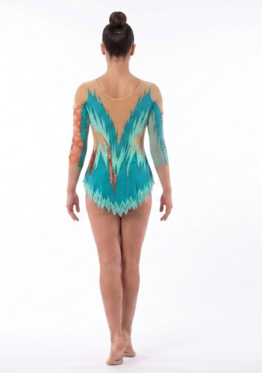 maillot gimnasia tonos verdes