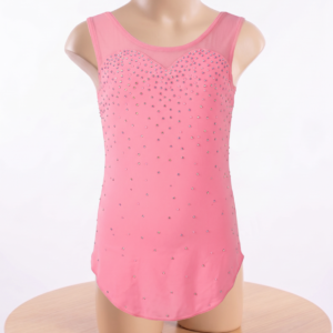maillot niña patinaje rosa